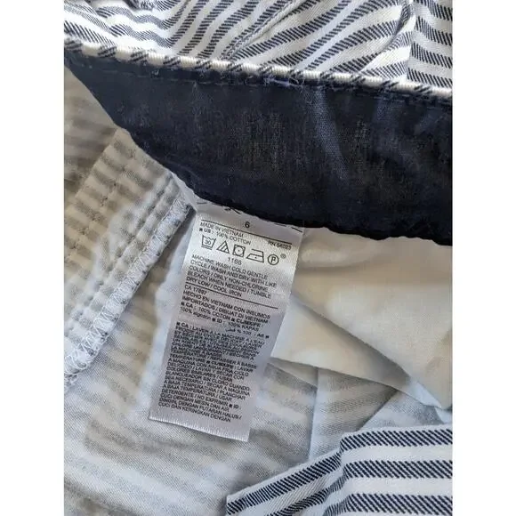 Old Navy Shorts Size 6 Lot Of 3 Bundle White Black Gingham Gray Stripes - Picture 7 of 14